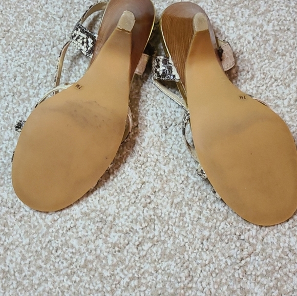 Michael Kors Snakeskin Wedge Sandals - Picture 4 of 4